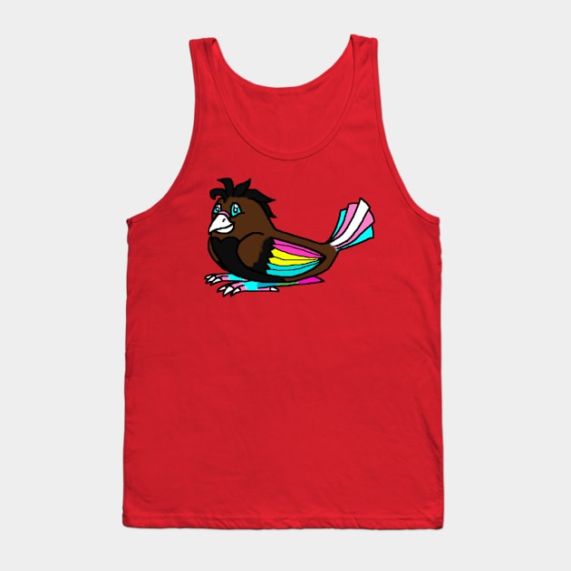 Pansexual Pride Bird Tank Top by HuskyWerewolf